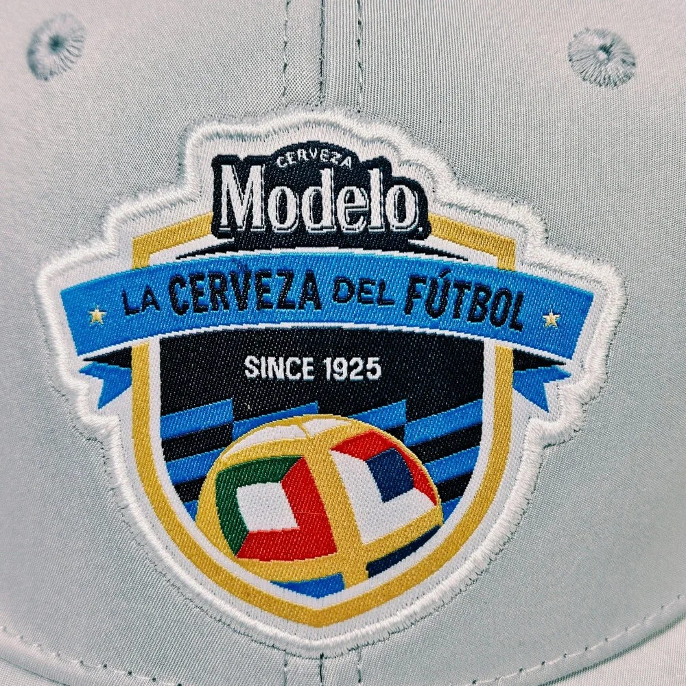 Modelo Gray La Cerveza Del Futbol Perforated Snapback Hat OSFM Soccer Beer Cap